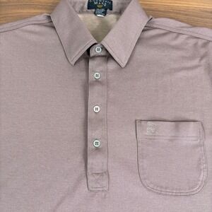 Countess Mara Mens‎ Polo Shirt Short Sleeve Casual Top Pocket Brown L